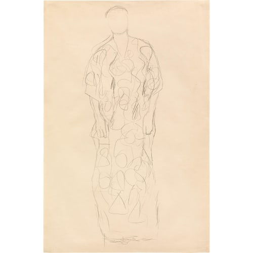 Gustav Klimt, Studie für Bildnis Friederike Maria Beer (Novotny-Dobai Nr. 196), "Stehend von vorne", 1916