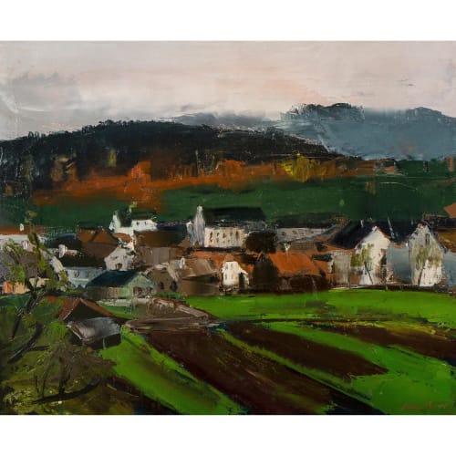 Sergius Pauser, Dorflandschaft, 1932