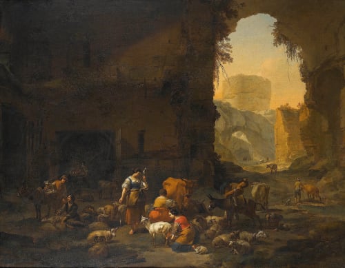 Nicolaes Pieterszoon Berchem, Shepherds and Flock, 1652