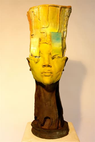 CHUKES A Different Kind of King Fired clay 30" x 13" x 13"