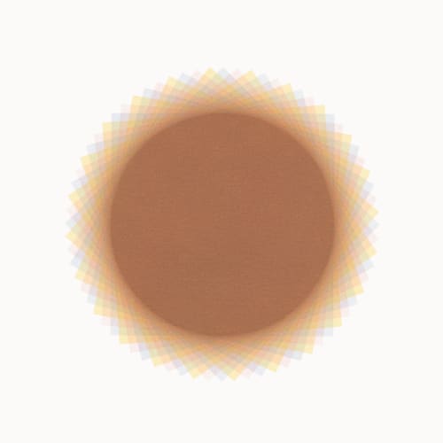 Nicole Phungrasamee Fein 21.09.25.01 Pyrrol Red Cadmium Yellow Deep Hue Cobalt Blue, 2021 watercolor on paper 18 x 18 in 45.7 x 45.7 cm