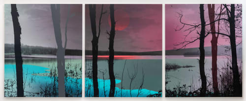 Birgit Jensen RÉPONS I - III, 2025 acrylic on linen (triptych) 66 7/8 x 165 3/8 in 170 x 420 cm