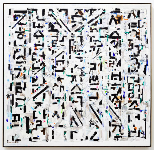 Young-Il Ahn Self-Reflection 1, 2000 Oil on canvas 60 x 62 x 2 in 152.4 x 157.5 x 5.1 cm