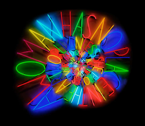 Deborah Kass AFTER LOUISE BOURGEOIS, 2010 Neon and transformers on powder coated aluminum 66 x 68 x 5 in 167.6 x 172.7 x 12.7 cm Executed in 2010, this work is from an edition of 6 plus three artist proofs.