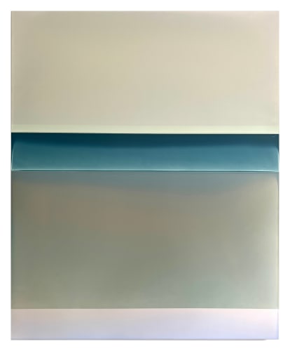 Susan English At the still point, 2022 tinted polymer on Dibond panel 59 x 48 inches Signed, dated and titled on verso