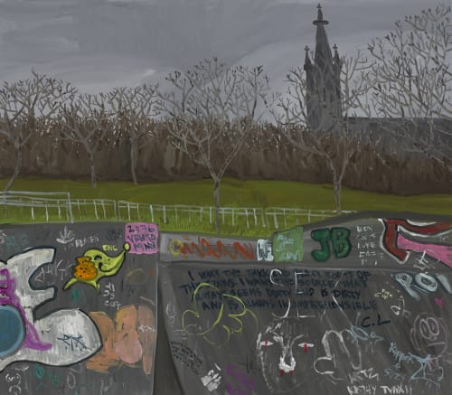 Kathy Tynan Thick And Black Roots Of The Stars, 2017 Oil on canvas 70 x 80 cm