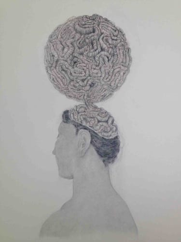 Alice Maher Matrix, 2016 Charcoal and chalk on acid-free 600gm paper 122 x 107 cm (framed)