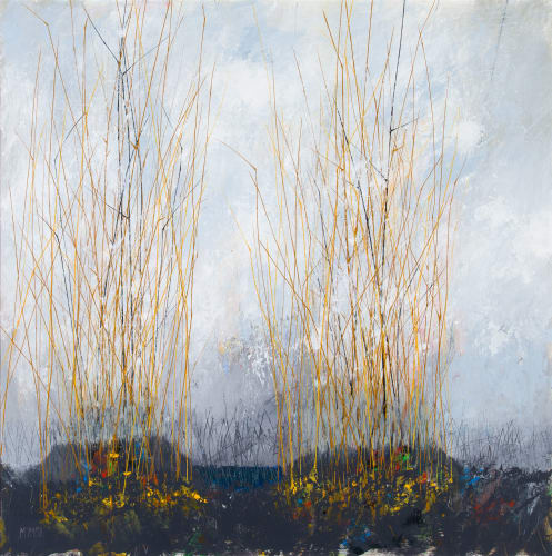 Robert McAulay Down in the Tall Grass i, 2023 acrylic on panel 99cm x 99cm (113cm x 113cm framed)