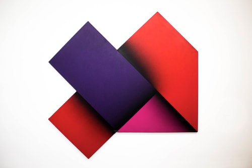 Omar Rayo Fuego Triulado, 1967 Acrylic on canvas 144.78 x 144.78 cm 57 x 57 in