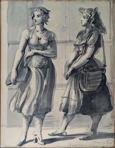 Reginald Marsh, Two Women Walking, Granville, New York, 1948