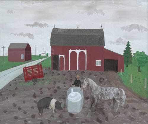 Doris Lee, Michigan Farmyard, 1946