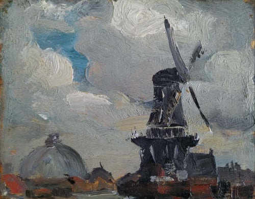 Robert Henri, Haarlem Windmill, Holland, 1907