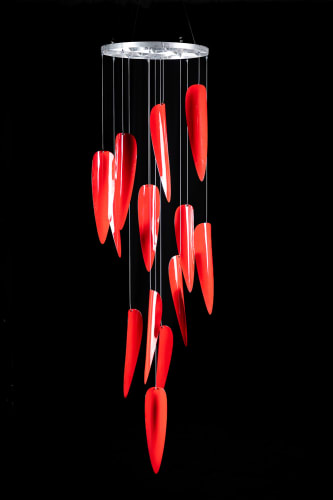 Makiko Harris Claw, 2025 Powder coated aluminium, steel wire 350 x 60 cm