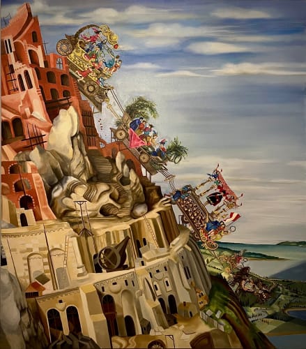 Lina Buso Babelon Exodo, 2023 Óleo sobre tela 170 x 150 cm