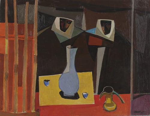 Faiq Hassan Bedouin Tent, 1950 Oil on wood 58 x 74 cm 22 7/8 x 29 1/8 in