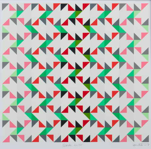 Kamal Boullata Qasida, 2018 Silkscreen on acid free MultiArt Silk paper Image size : 30 x 30 cm Paper size: 50 x 40 cm Edition 14/50