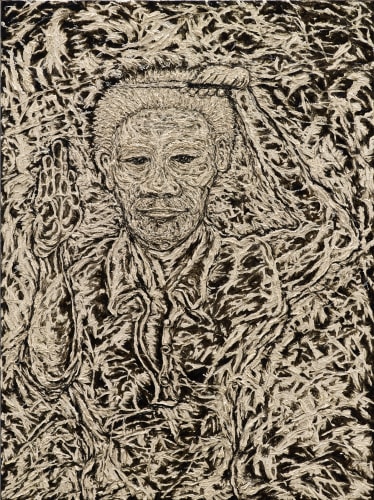 石晉華 《持剪刀的自畫像》 Self-Portrait with Scissors, 2016–2017 油彩顏料、畫布 Oil on canvas 130.5 x 97.3 cm