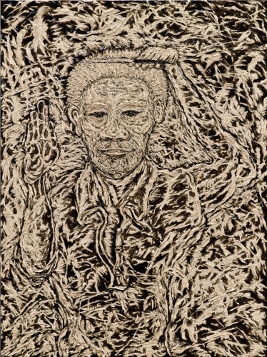 石晉華 《持剪刀的自畫像》 Self-Portrait with Scissors, 2016–2017 油彩顏料、畫布 Oil on canvas 130.5 x 97.3 cm
