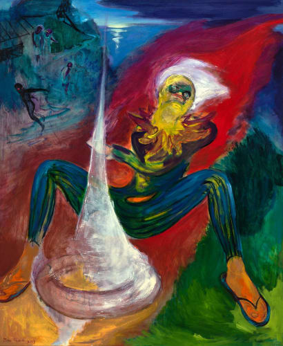 傅饒 《時光機》Time Machine, 2022-2023 油彩、畫布 Oil on canvas 146 x 120 cm