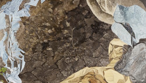 漢娜.佩蒂強 出土 E Unearthed E, 2015 油彩、畫布 Oil on canvas 106.7 x 182.9 cm