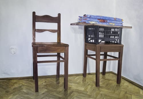 安娜・瑪瑞亞・米庫 《最糟的敵人…… 某天早晨你醒來發現是這樣》 worst enemy... You awake one morning to find that, 2012 油彩、畫布 Oil on canvas 90x130 cm