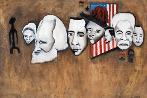 Irene Clark Metamorphosis of the Black Man, 1965 Oil on board 23 x 33 in 58.4 x 83.8 cm