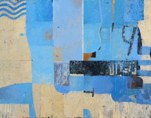 Kevin Tolman The Navigator acrylic & mixed media on canvas 72 x 96 inches