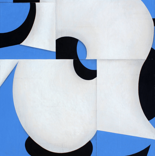 Cecil Touchon PDP 1050 acrylic over paper on canvas 48 x 48 inches