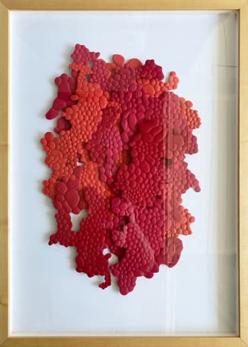 Elsa Mora From the series "Fading", 2018 Paper and glue 29.5” height, 21 ¾” width, 2” depth (frame included in measurements)