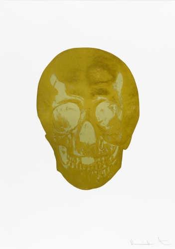 Damien Hirst Death Or Glory African Gold/Cool Gold Glorious Skull, 2011 2 colour foil block on 300gsm Arches 88 archival paper Published by Paul Stolper and Other Criteria 72 x 51 cm Edition of 2 Signed and numbered
