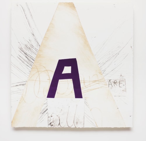 Magne Furuholmen alpha-beta ‘A’, 2009 monotype with drypoint on Somerset 410gsm white satin signed and numbered 31 x 31 cm Edition of 46