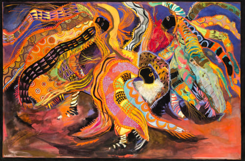 Barbara Bullock The Whirling Dance, 1985 Painting on Paper 49 x 68 1/2 x 1 1/2 in. 124.5 x 174 x 3.8 cm