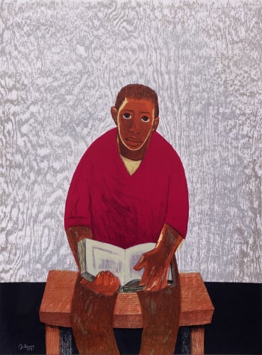 Samella Lewis, Untitled (Boy on a Bench), 2007
