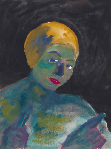 David Fludd, Aqua Woman With Yellow Cap, 2000