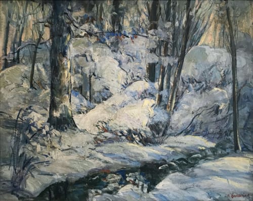 John Wesley Hardrick, Winter Landscape, 1935, c.