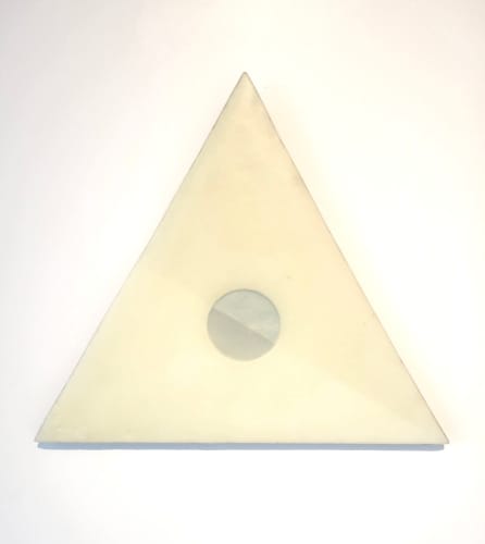 Florence Miller Pierce Untitled Triangle, 1989 resin relief 17.75 x 20.5 in.