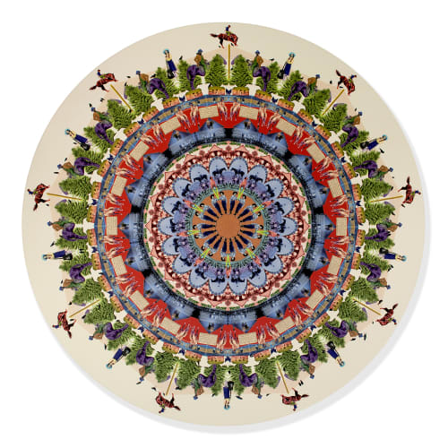 Dana Hart-Stone Dear Friend Lola, 2021 UV cured acrylic ink on canvas 75 in. diameter