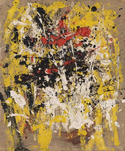 John LATHAM Untitled, 1954 oil on unprimed canvas 77 x 63 cm 30.3 x 24.8 in