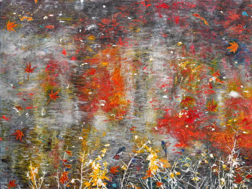 鄭麗雲 Leigh Wen 倒影 Reflection 2, 2025 油彩蔴布 91.5x122cm