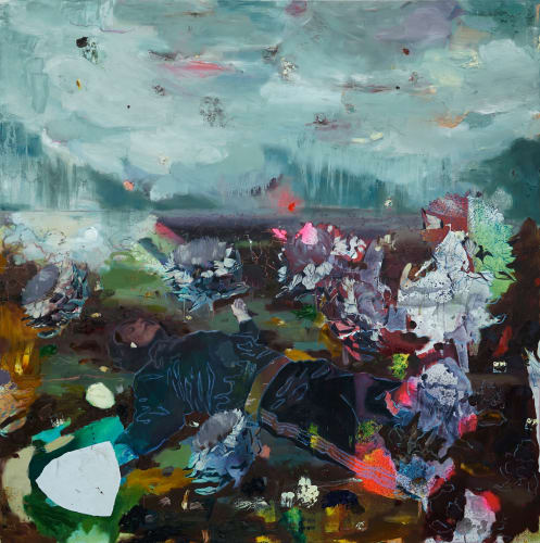 Anna Bittersohl Sea should be effortless, 2022 Oil on canvas 200 x 200 cm
