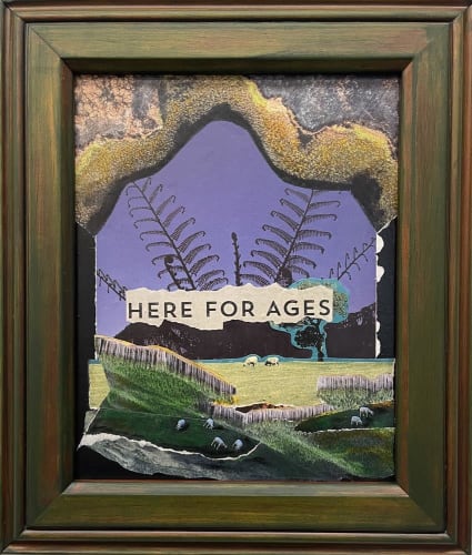 Teresa Hr Lane Here for Ages #23, 2022 Mixed media collage & recycled frame 34.0 x 29.0 cm