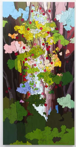 Shintaro & Yoshiko Nakahara Fiesta, 2011 Acrylic and ink on canvas 121.5 x 61.0 cm