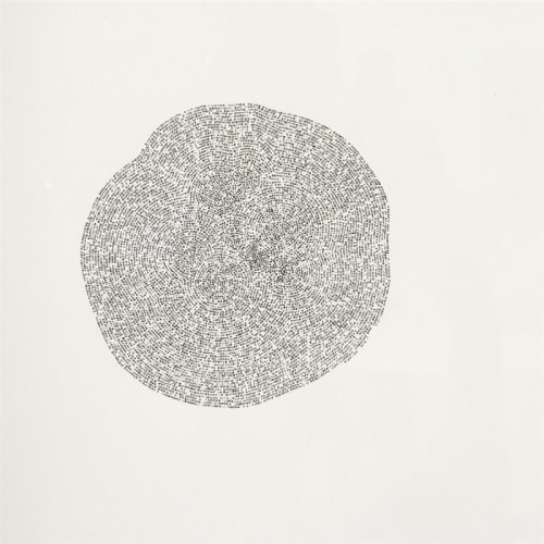 Clare Kim Untitled (happiness) detail, 2012 Handwritten text in ink on paper 33.5 x 33.5 cm