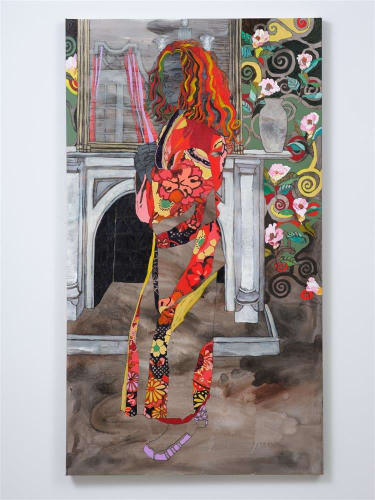 Brendan McGorry Aaliya, 2021 acrylic and charcoal on canvas 1600 x 900 mm