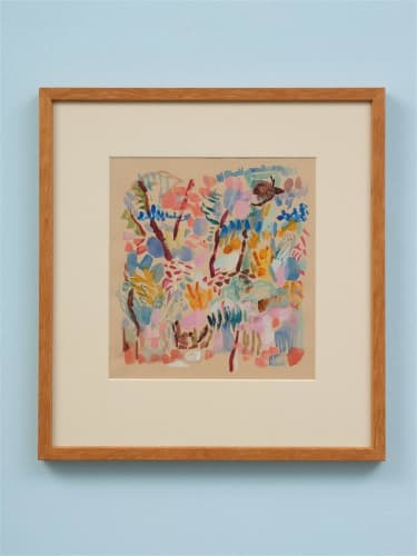 Julia Holderness View to the Bay with Florence Weir, 2022 watercolour on paper 335 x 360 mm