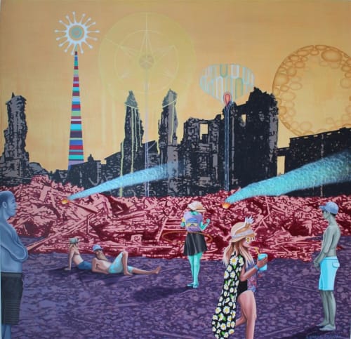 Andrew Barns-Graham The Solidarity Festivalers, 2015 oil on canvas 100.0 x 100.0 cm