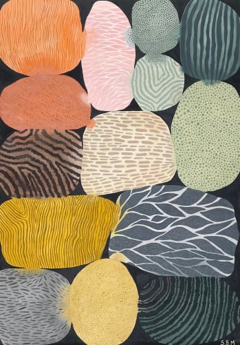 Sara Boccaccini Meadows Jumbo Rocks, 2021 Gouache and Acrylic a on Canvas 77 1/2 x 53 3/4 in 196.8 x 136.5 cm