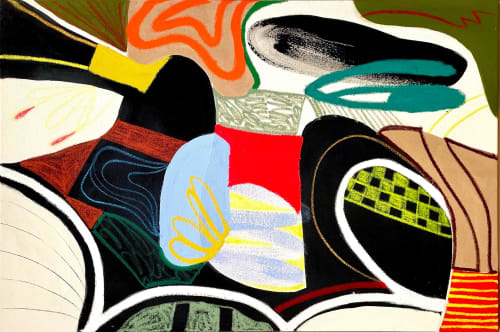 Thai Mainhard Partir, 2021 Mix Media on Canvas 24 x 36 in 61 x 91.4 cm