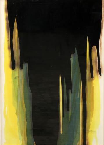 Tayo Olayode Flow 3, 2016 Asphalt & acrylic 36 x 28 inches