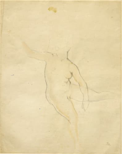 Balthasar Klossowski de Rola, dit Balthus, Study for "Getting Up" - étude pour Le Lever, 1955